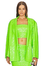 Product image of Norma Kamali Sequin Oversized Double Breasted Jacket. Click to view full details