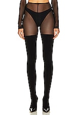 Thigh High Spliced Legging With Footsie
