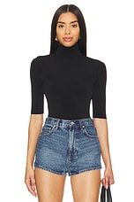Slim Fit Short Sleeve Turtleneck Top