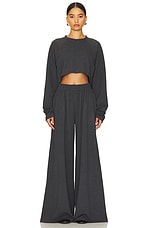 Oversized Raglan Sleeve Cropped Top - thumbnail 7