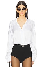 Super Oversized Boyfriend NK Shirt Bodysuit - thumbnail 4