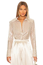 Product image of NONchalant Label Tiffany Sequin Button Down Blouse. Click to view full details