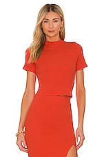 Product image of NSF Watson Mock Neck Short Sleeve Top. Click to view full details