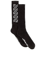 Product image of OFF-WHITE Diagonal Outline Mid Length Socks. Click to view full details