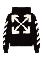Product image of OFF-WHITE Diag Knit Zip Hoodie. Click to view full details