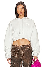 Product image of OFF-WHITE For All Helv Crop Over Hoodie. Click to view full details