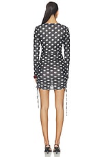 Polka Darling Sheer Mesh Ruched Mini Dress - thumbnail 6