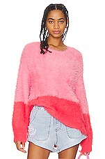 Product image of One Teaspoon Fluffy Colour Block Knit Sweater. Click to view full details
