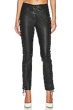 Product image of One Teaspoon Blacklight Leather Lace Up Pants. Click to view full details