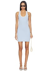 Cotton Boucle Mini Halter Dress - thumbnail 4