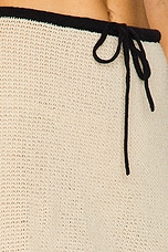 Linen Knit Mini Skirt in Birch/ Black - thumbnail 9