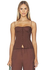 Air Linen Underwire Corset Top - thumbnail 4