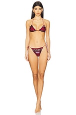 Sequin Striped Two Piece Bikini Set