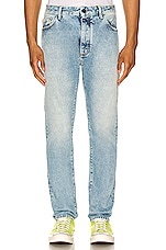 Product image of Palm Angels Back Logo 5 Pocket Skinny Jean. Click to view full details