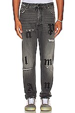 Product image of Palm Angels Logo Patch Classic 5 Pocket Pant. Click to view full details