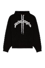 Product image of Palm Angels Curved Logo Hoodie. Click to view full details
