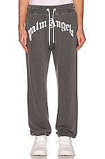 Product image of Palm Angels Curved Logo Sweatpants. Click to view full details