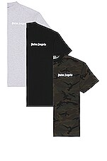 Product image of Palm Angels Camo Tripack Classic Tee. Click to view full details