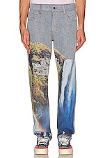 Product image of Pleasures Prelude Printed Denim Pant. Click to view full details