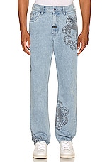 Product image of Pleasures Special Printed Denim Pant. Click to view full details