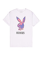 Product image of Pleasures x Playboy Pop T-Shirt. Click to view full details