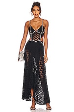 Product image of PatBO x Alessandra Ambrosio Hand Beaded Bustier Maxi Dress. Click to view full details