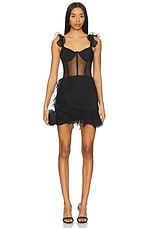 Laila Lace Flutter Mini Dress - thumbnail 4
