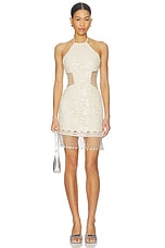 Crochet Bloom Halterneck Mini Dress - thumbnail 4
