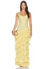 Lara Crochet Ruffle Midi Dress - thumbnail 4