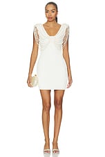 Isadora Knit Beaded Sleeve Mini Dress - thumbnail 4