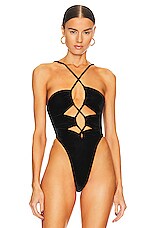Sleeveless Knit Bodysuit Black - PatBO
