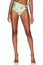 Product image of PatBO Tropicalia Mid Rise Bikini Bottom. Click to view full details