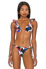 Product image of PatBO Protea Ruffle String Bikini Top. Click to view full details
