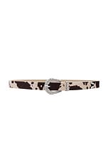 Slim Modern Faux Fur Rodeo Belt - thumbnail 3