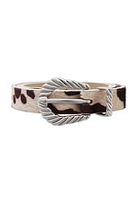 Slim Modern Faux Fur Rodeo Belt - thumbnail 5