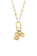 Carabiner Initial Charm Necklace