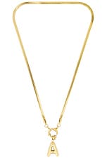 Bubble Initial Herringbone Necklace