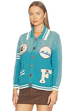 Varsity Patch Collared Cardigan - thumbnail 6