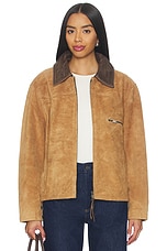 Suede Terracotta Work Jacket - thumbnail 4