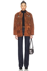Hand Embroidered Suede Fringe Jacket - thumbnail 7