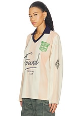 Striped Sport Long Sleeve Jersey Tee - thumbnail 6