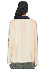 Striped Sport Long Sleeve Jersey Tee - thumbnail 7