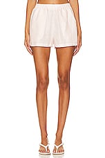 Scalloped Linen Shorts