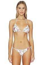 X Alice + Olivia Embroidered Triangle Bikini Top Top - thumbnail 4