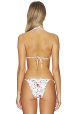 X Alice + Olivia Embroidered Triangle Bikini Top Top - thumbnail 6