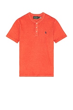 Short Sleeve Slub Jersey Henley T-Shirt