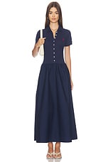 Poplin Collared Short Sleeve A Line Dresses - thumbnail 4