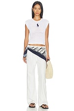 Cotton Short Sleeve Pullover Sweater - thumbnail 7