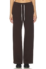 Drawstring Fleece Wide Leg Sweatpant