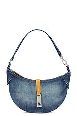Denim & Leather Shoulder Bag